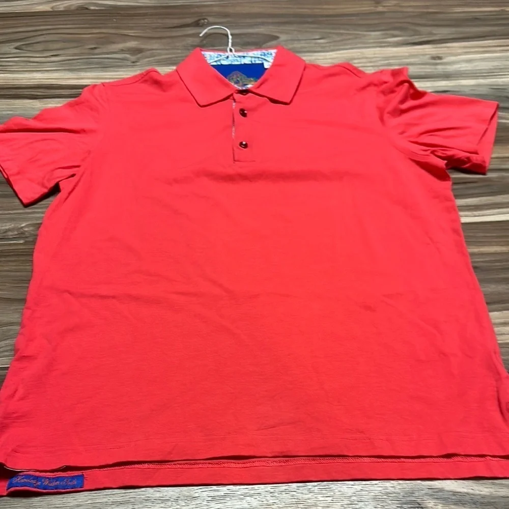 Robert Graham Knowledge Wisdom Truth Red Classic Fit Polo T-Shirt Size Large